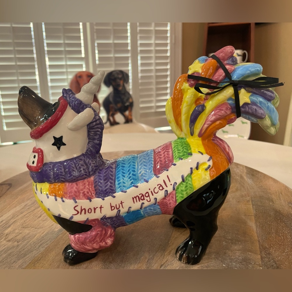 Blue Sky Unicorn Dachshund Short But Magical NWT adorable!